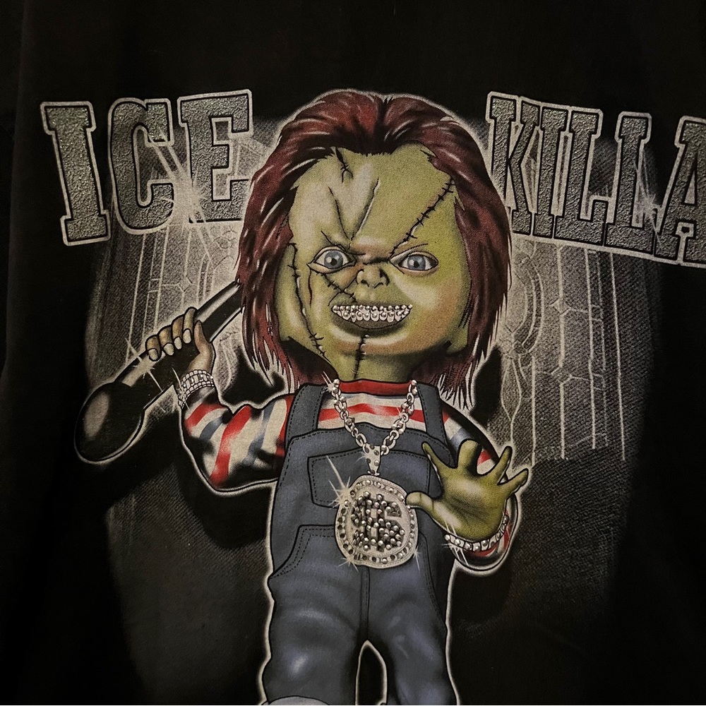 Vintage Ice Killa Southpole Hip Hop T-shirt Size XL 90s Chucky Bling - Picture 2 of 8